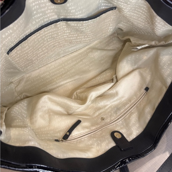 Kate Spade Black Glossy Tote Bag - Picture 4 of 9